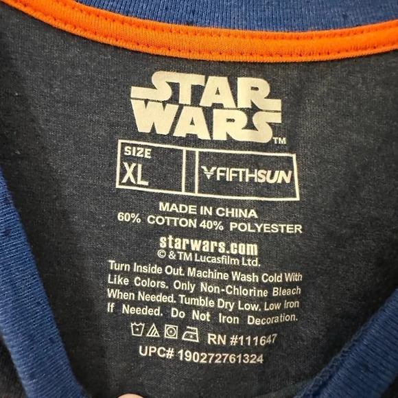 Star Wars T-Shirt Size XL Retro Colorful Tie Fighter‎ Logo Image Fifth Sun - Picture 2 of 3